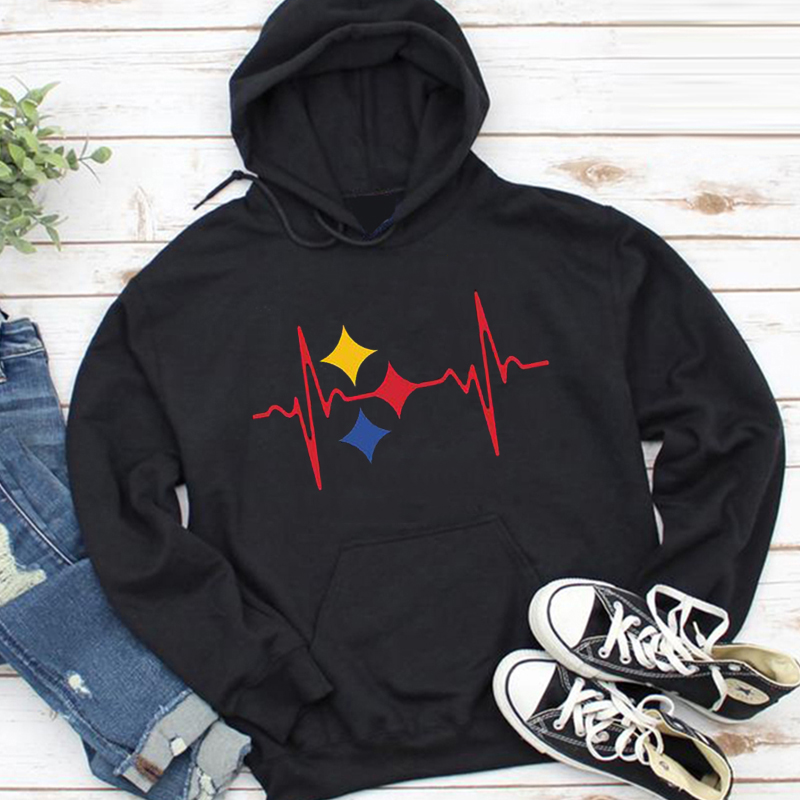 Fashion printed long sleeved Hoodie-Pittsburgh Steelers - fitnfan