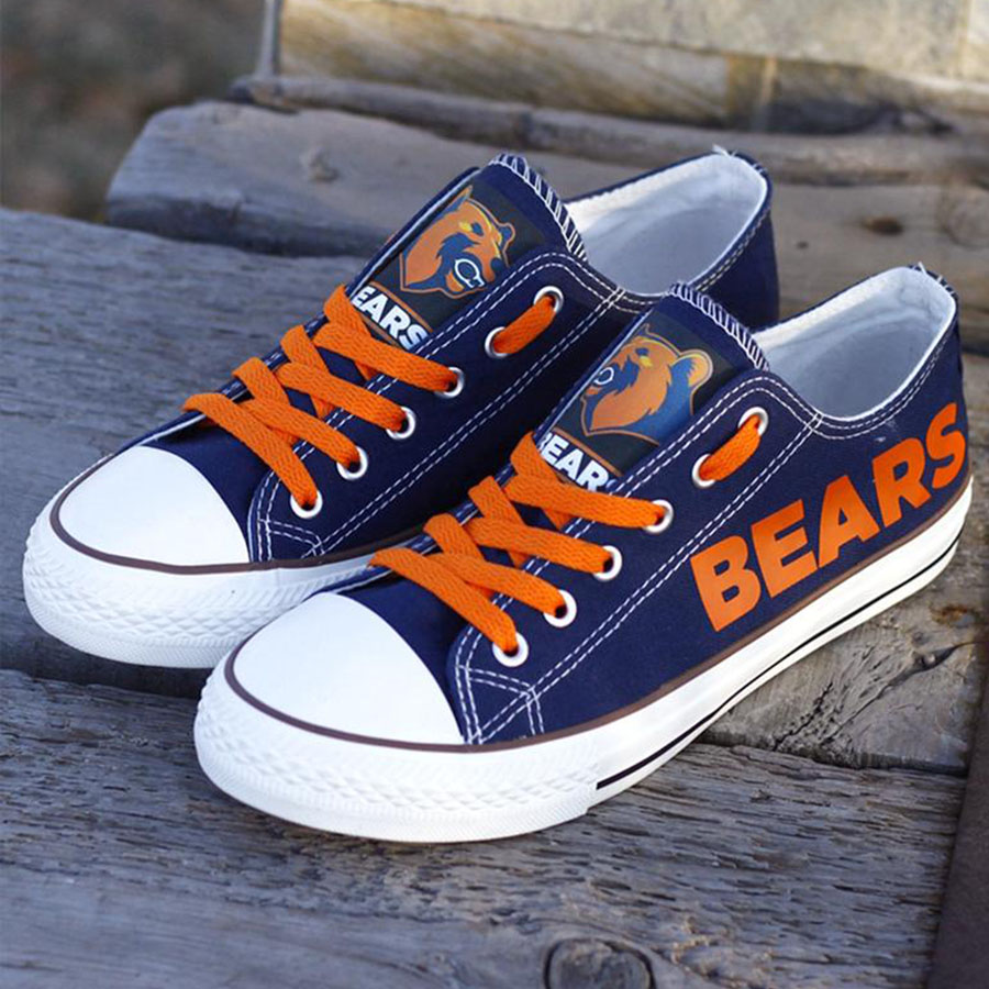 Casual printed low-top canvas shoes unisex-Chicago Bears - fitnfan