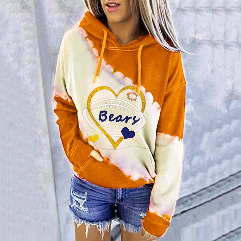 printed Casual Pullover Hoodie-Chicago Bears - fitnfan