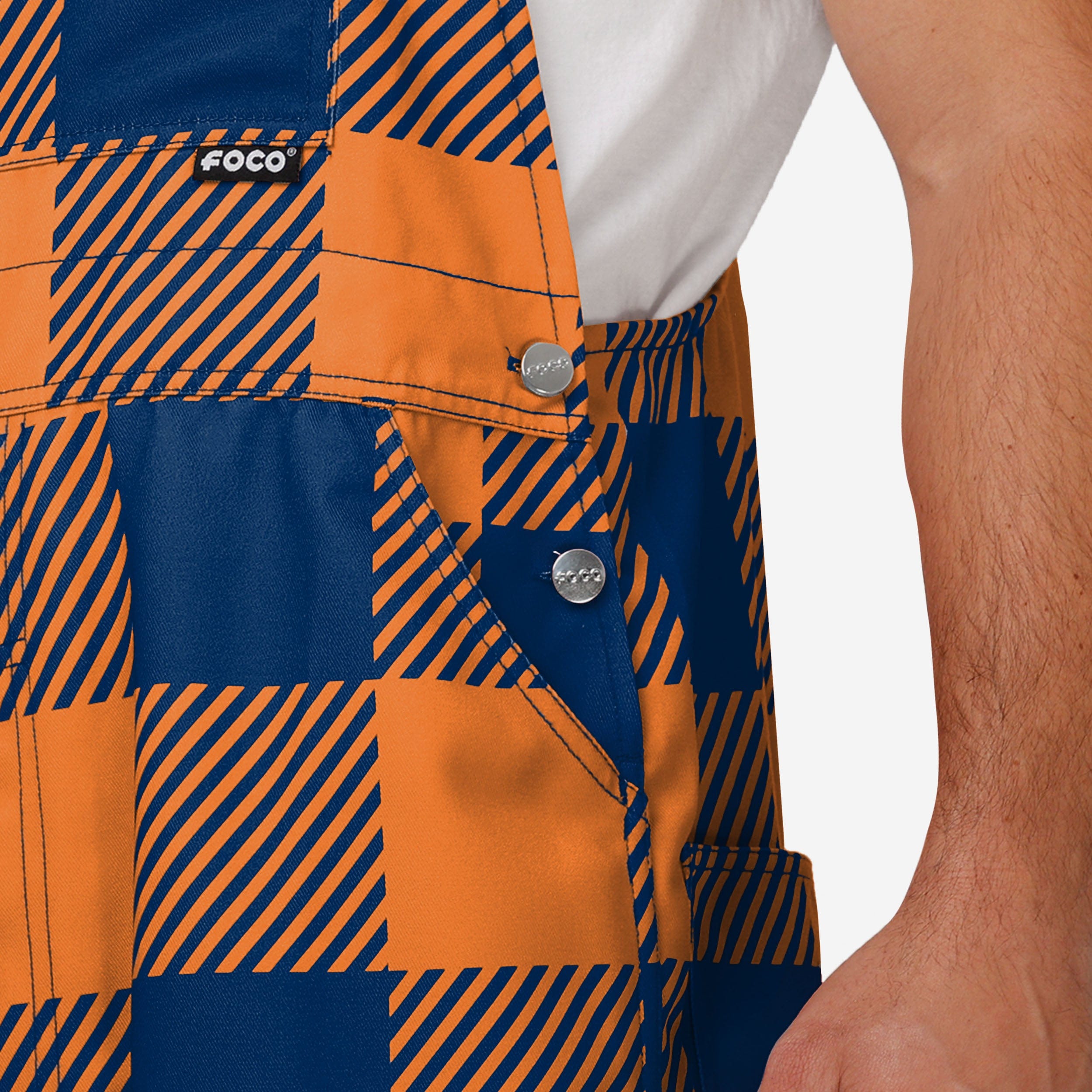 Denver Broncos Mens Plaid Bib Overalls-Denver Broncos - fitnfan