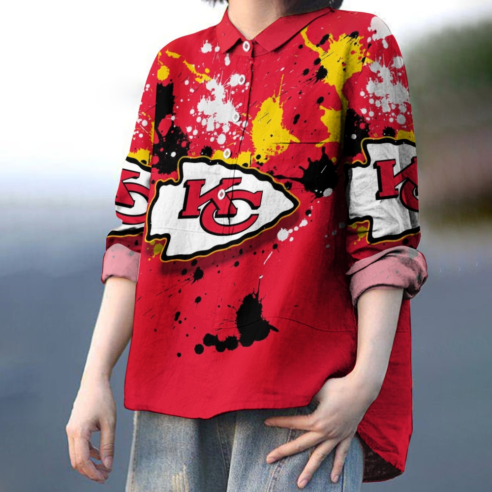 Women's oversized printed Casual shirt - fitnfan