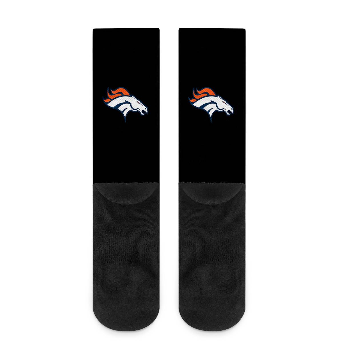Denver Broncos For Bare Feet Crew Socks-Denver Broncos - fitnfan