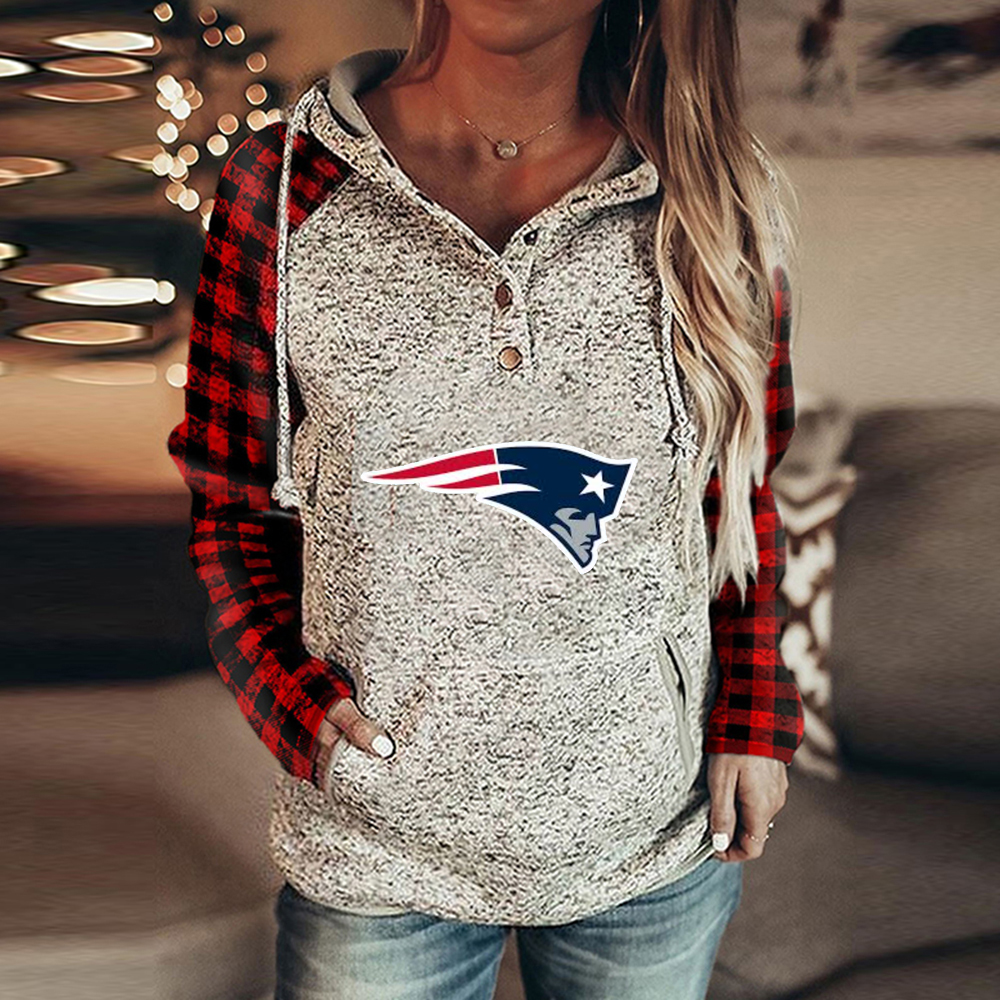 loose print Unisex Hoodie-New England Patriots - fitnfan