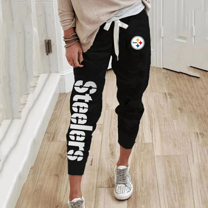 Casual printed sports pants-Pittsburgh Steelers - fitnfan