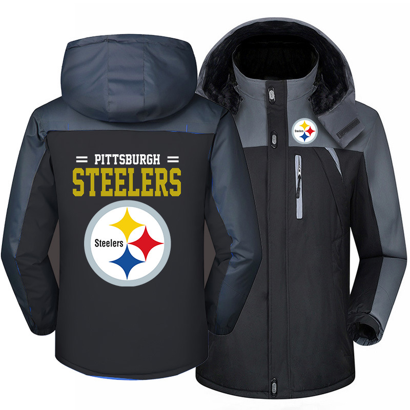 New winter fleece jacket sweater hoodie clothes-Pittsburgh Steelers - fitnfan