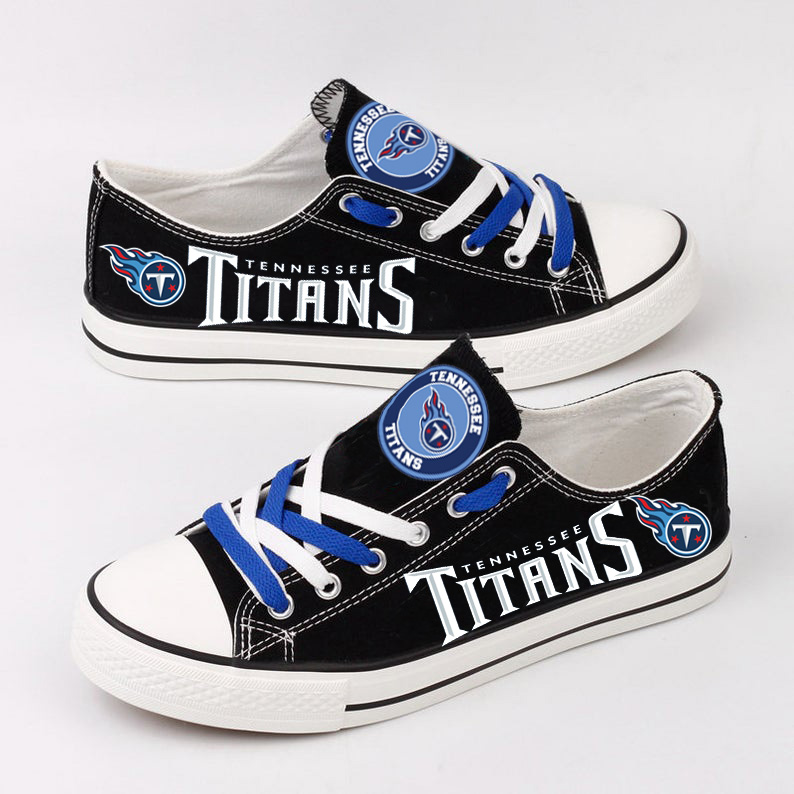 Casual printed low-top canvas shoes unisex-Tennessee Titans - fitnfan