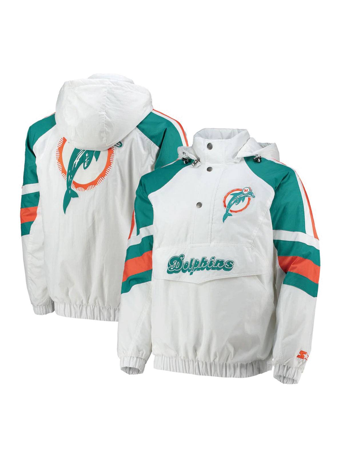 Miami Dolphinsniconico Half-Snap Hoodie Jacket-Miami Dolphins - fitnfan