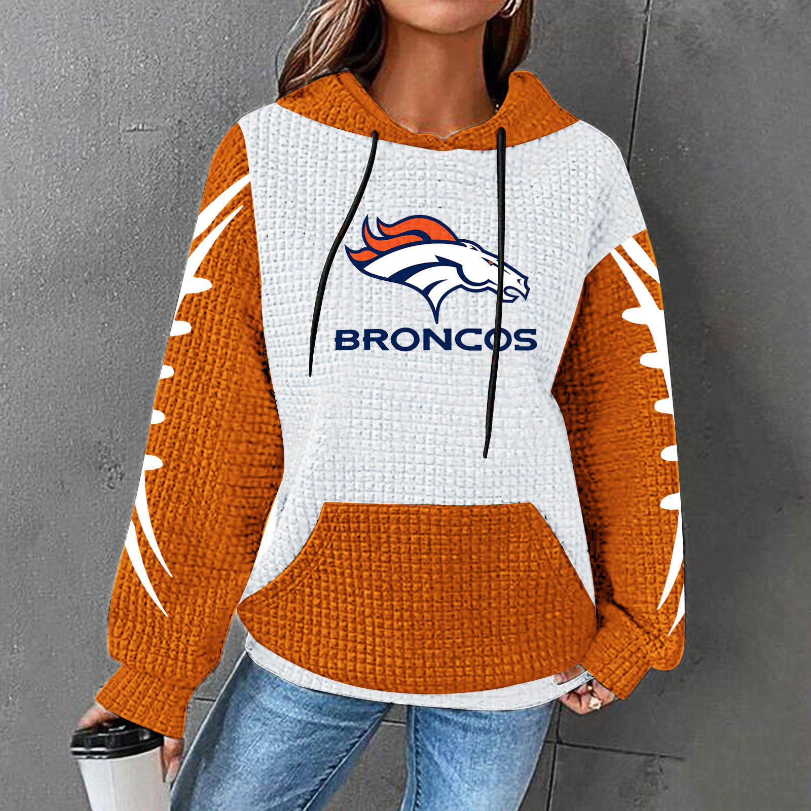Casual printed Hoodie for men and women-Denver Broncos - fitnfan