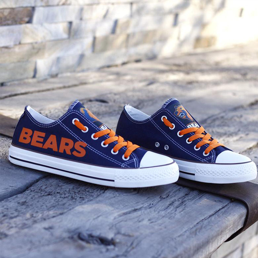 Casual printed low-top canvas shoes unisex-Chicago Bears - fitnfan
