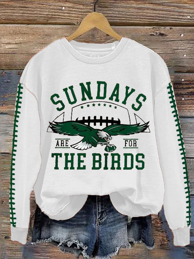 Women's New Football Print Vintage Sweatshirt - fitnfan