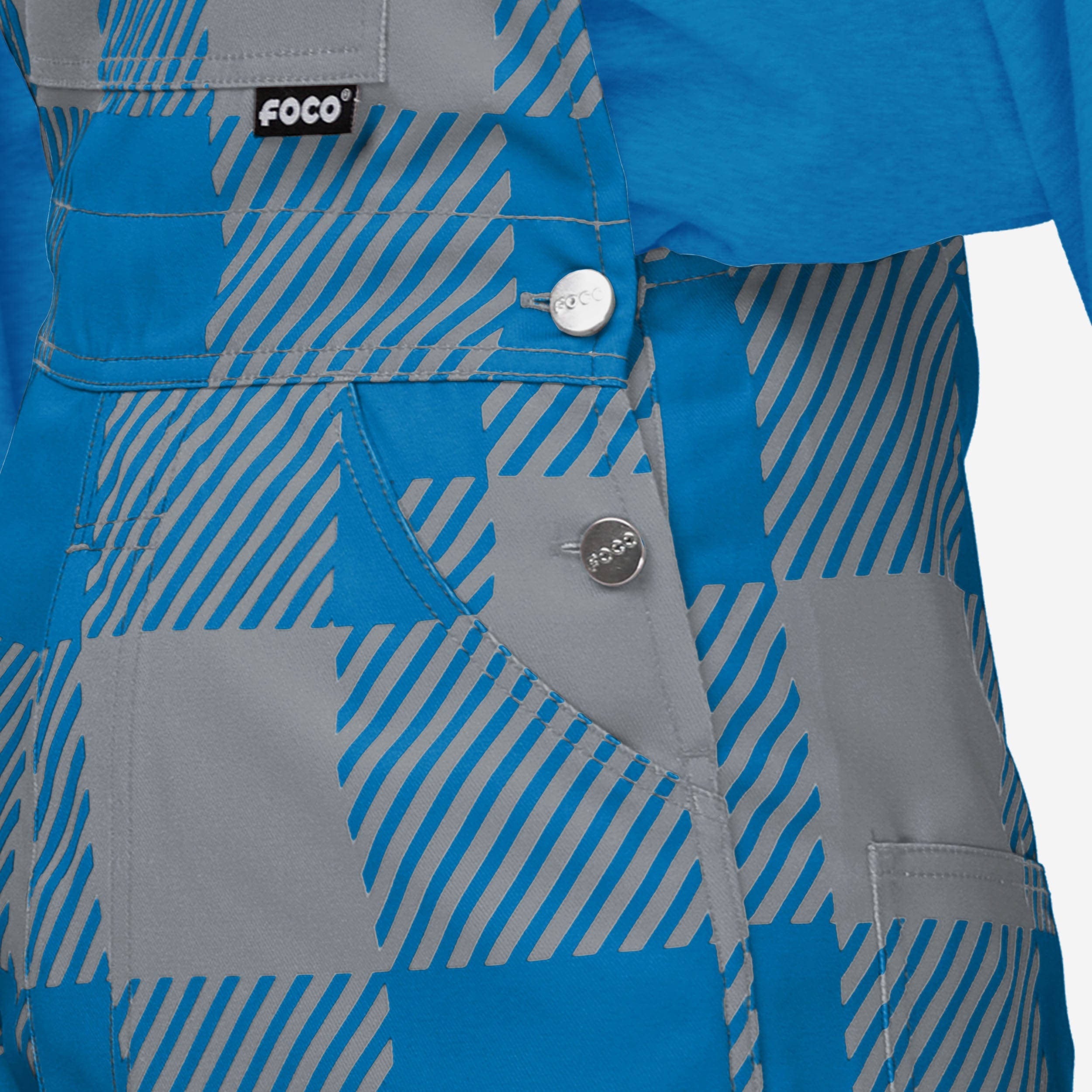New Womens Plaid Bib Overalls-Detroit Lions - fitnfan