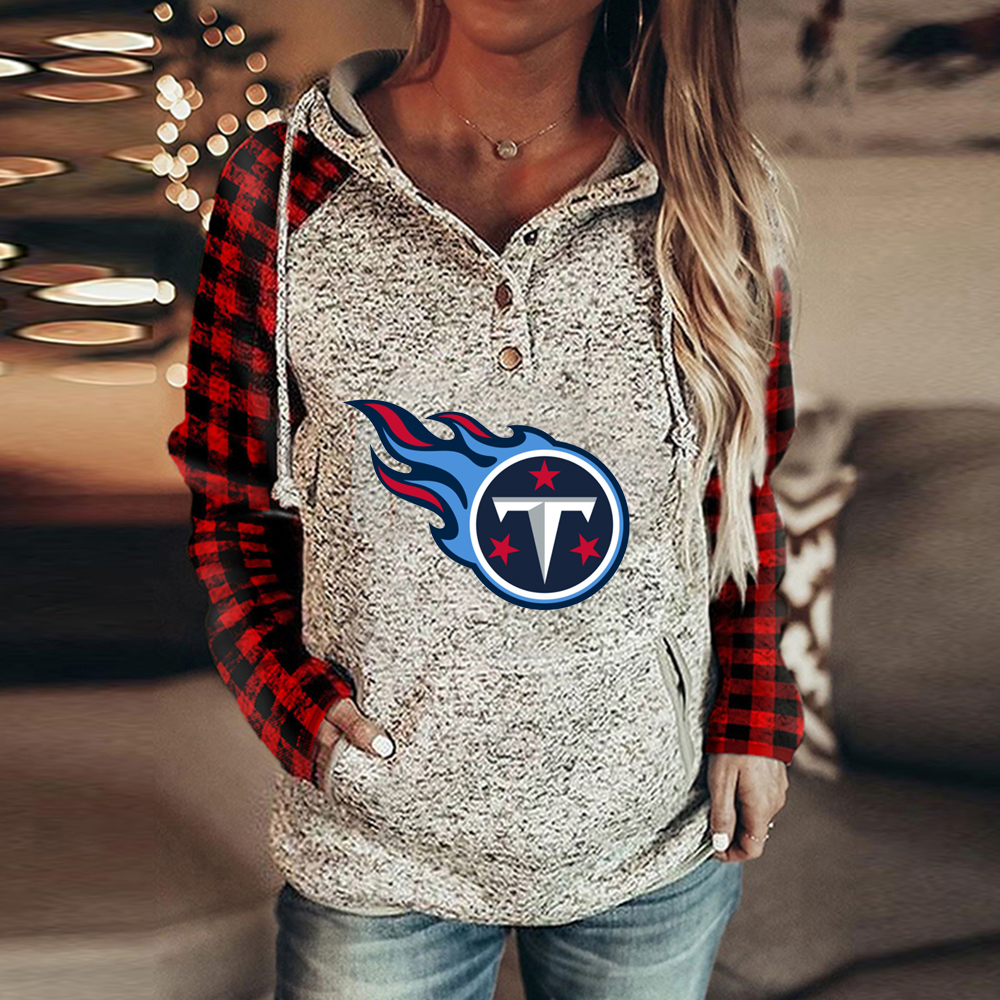 Fashion color blocking printed Hoodie-Tennessee Titans - fitnfan