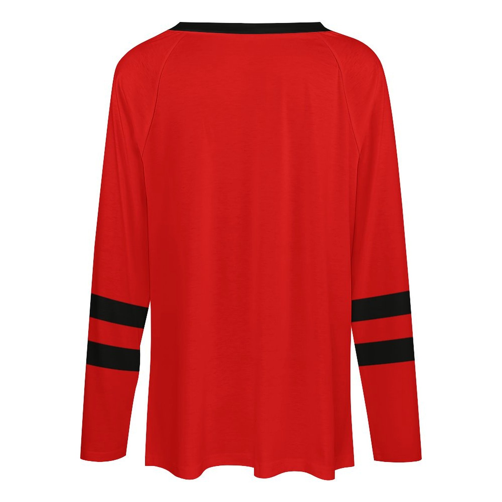 Tampa Bay Buccaneers Women's V-neck Double-layered Long-sleeved Loose T-shirt-Tampa Bay Buccaneers - fitnfan