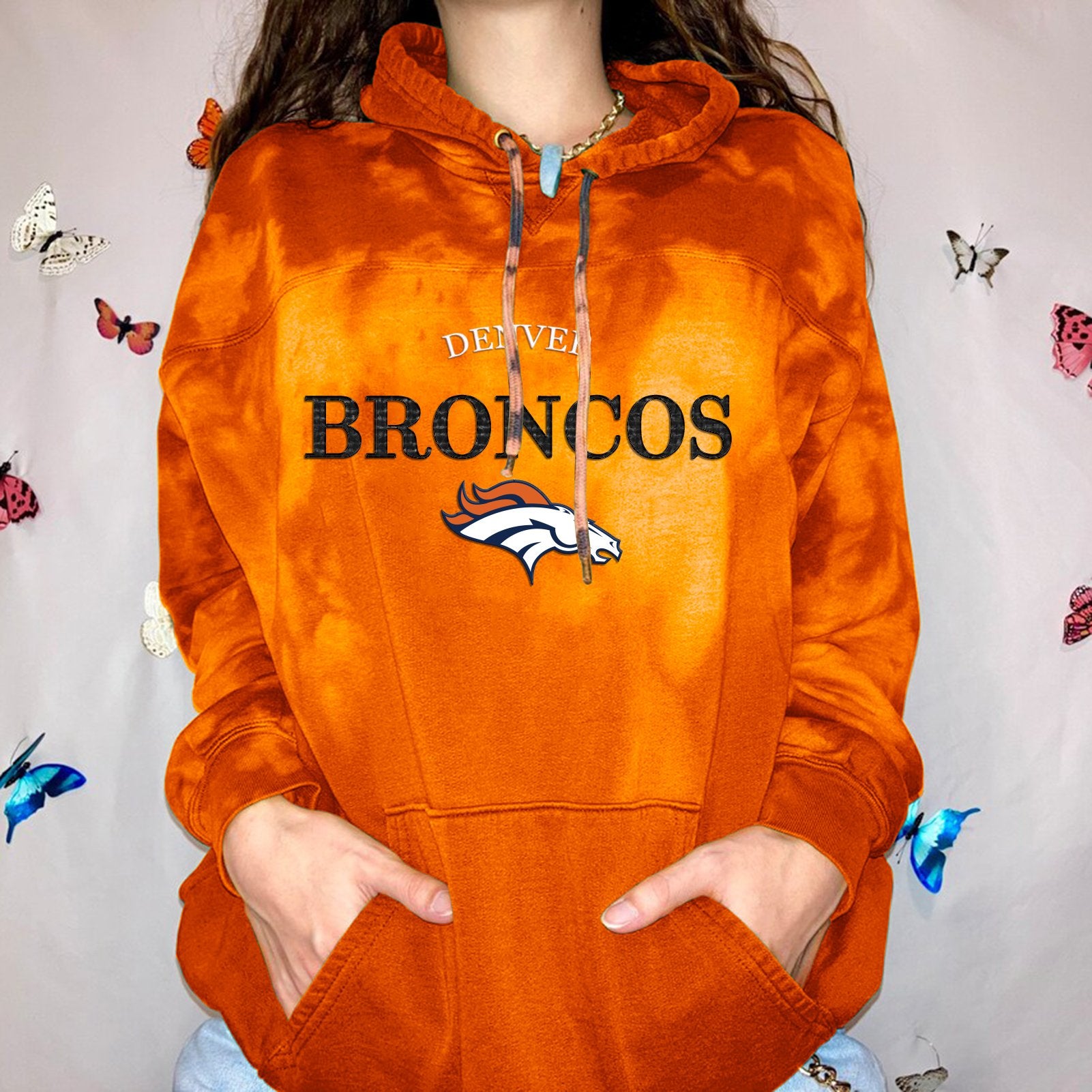 Denver Broncos Women Printed  Hoodie-Denver Broncos - fitnfan