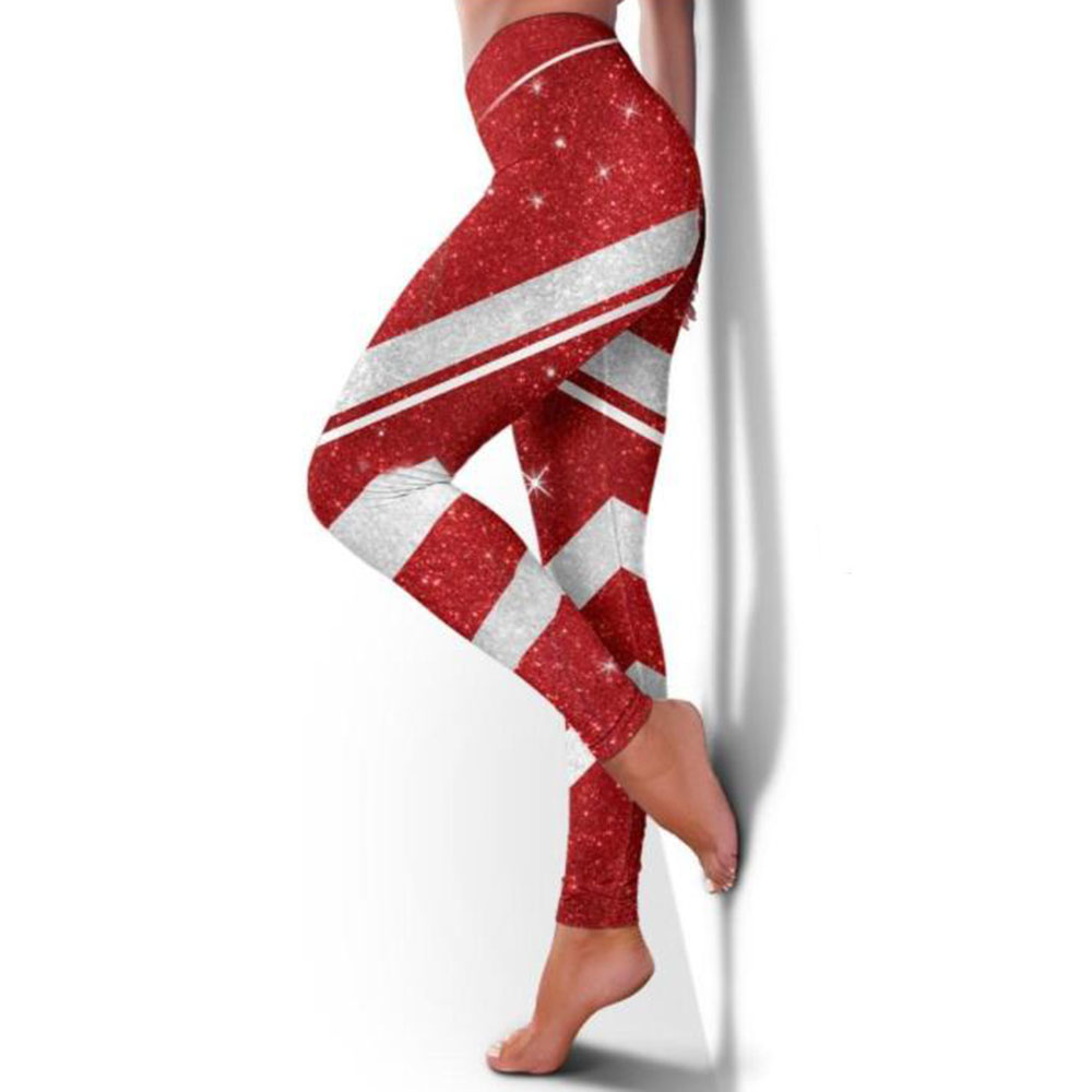 Casual fashion contrast printed Leggings - fitnfan