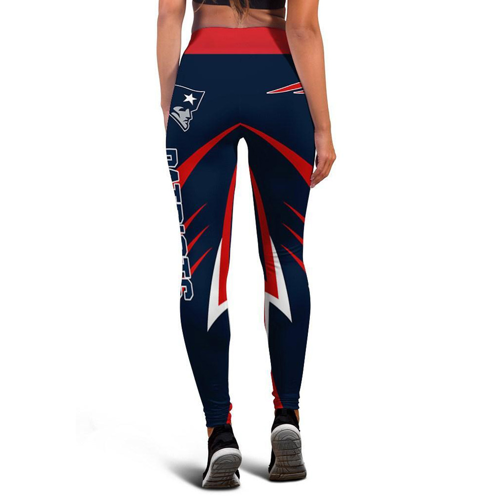 Casual fashion contrast printed Leggings-New England Patriots - fitnfan