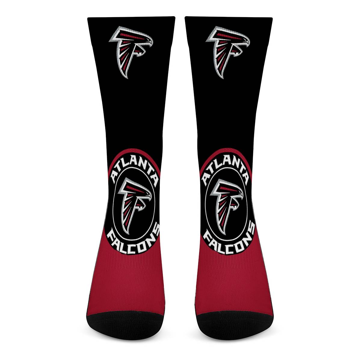 Atlanta Falcons For Bare Feet Crew Socks-Atlanta Falcons - fitnfan