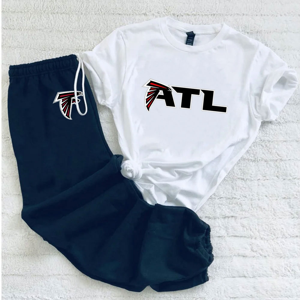 Casual loose fashion printed suit-Atlanta Falcons - fitnfan