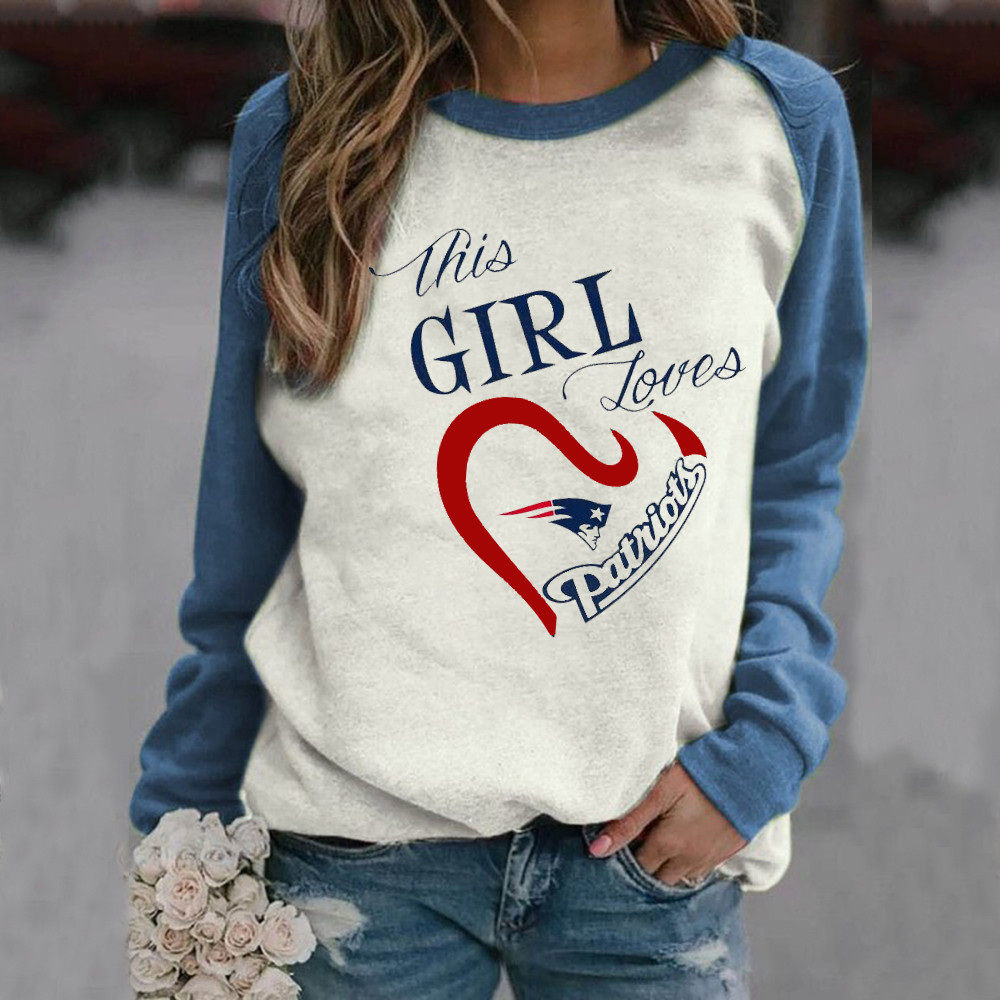 loose stitched printed Unisex Pullover-New England Patriots - fitnfan