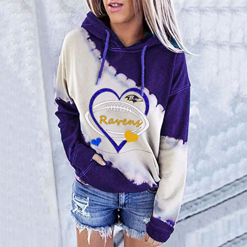 Casual printed Hoodie for men and women-Baltimore Ravens - fitnfan