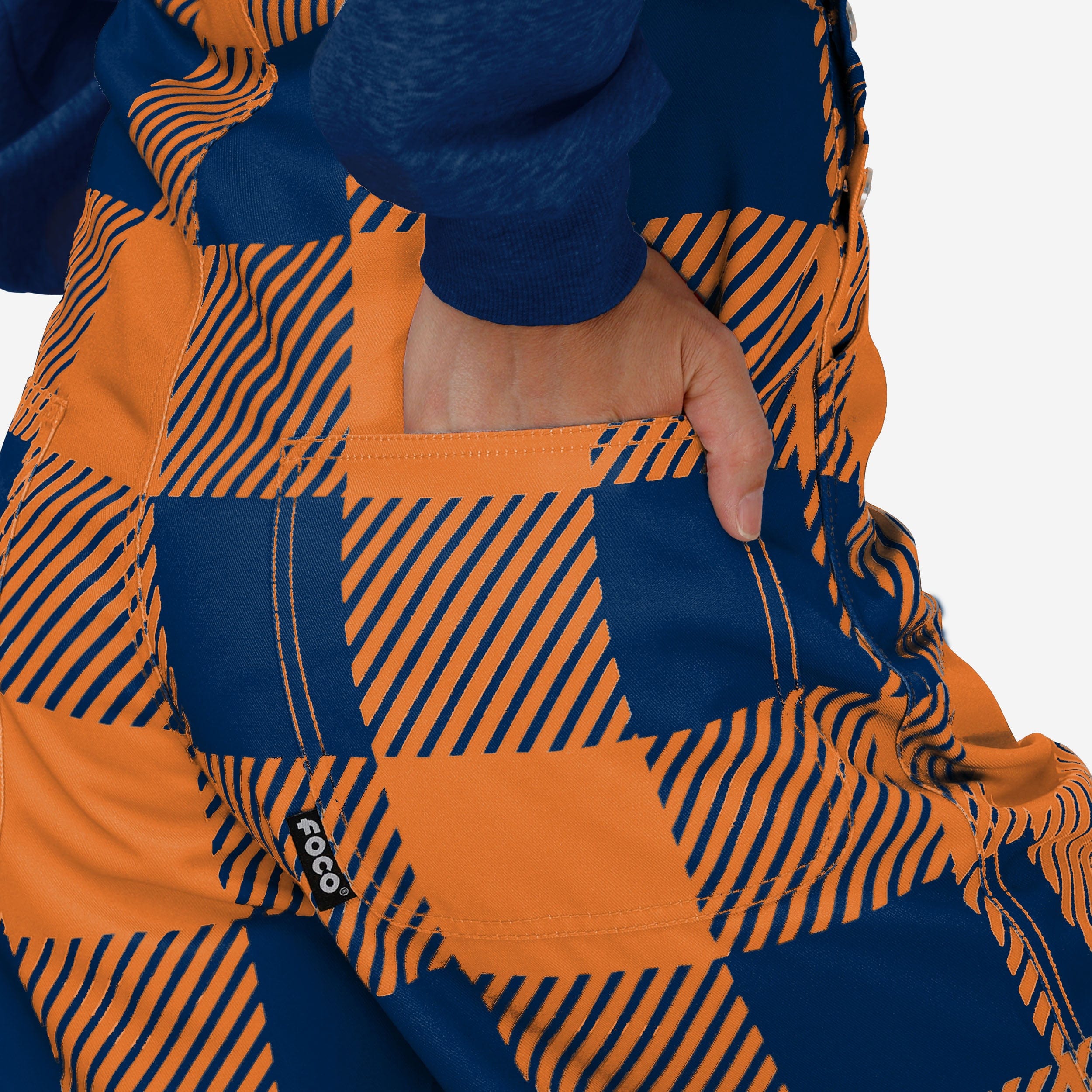 Denver Broncos Womens Plaid Bib Overalls-Denver Broncos - fitnfan
