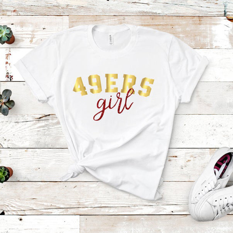 Fashion Casual Printed Short-Sleeved T-Shirt-San Francisco 49ers - fitnfan
