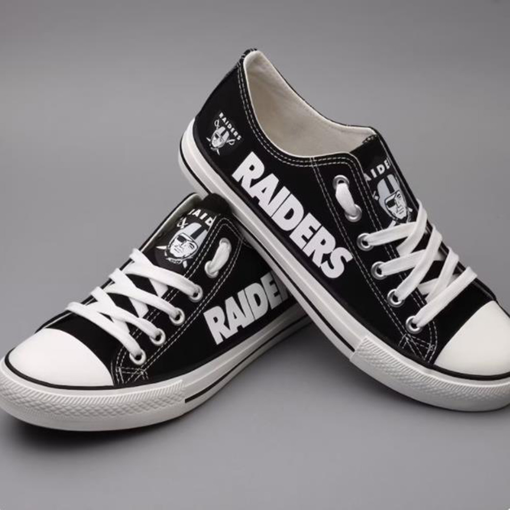 Casual printed low-top canvas shoes unisex-Las Vegas Raiders - fitnfan