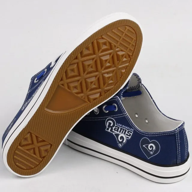 Casual printing couple's canvas shoes-Los Angeles Rams - fitnfan