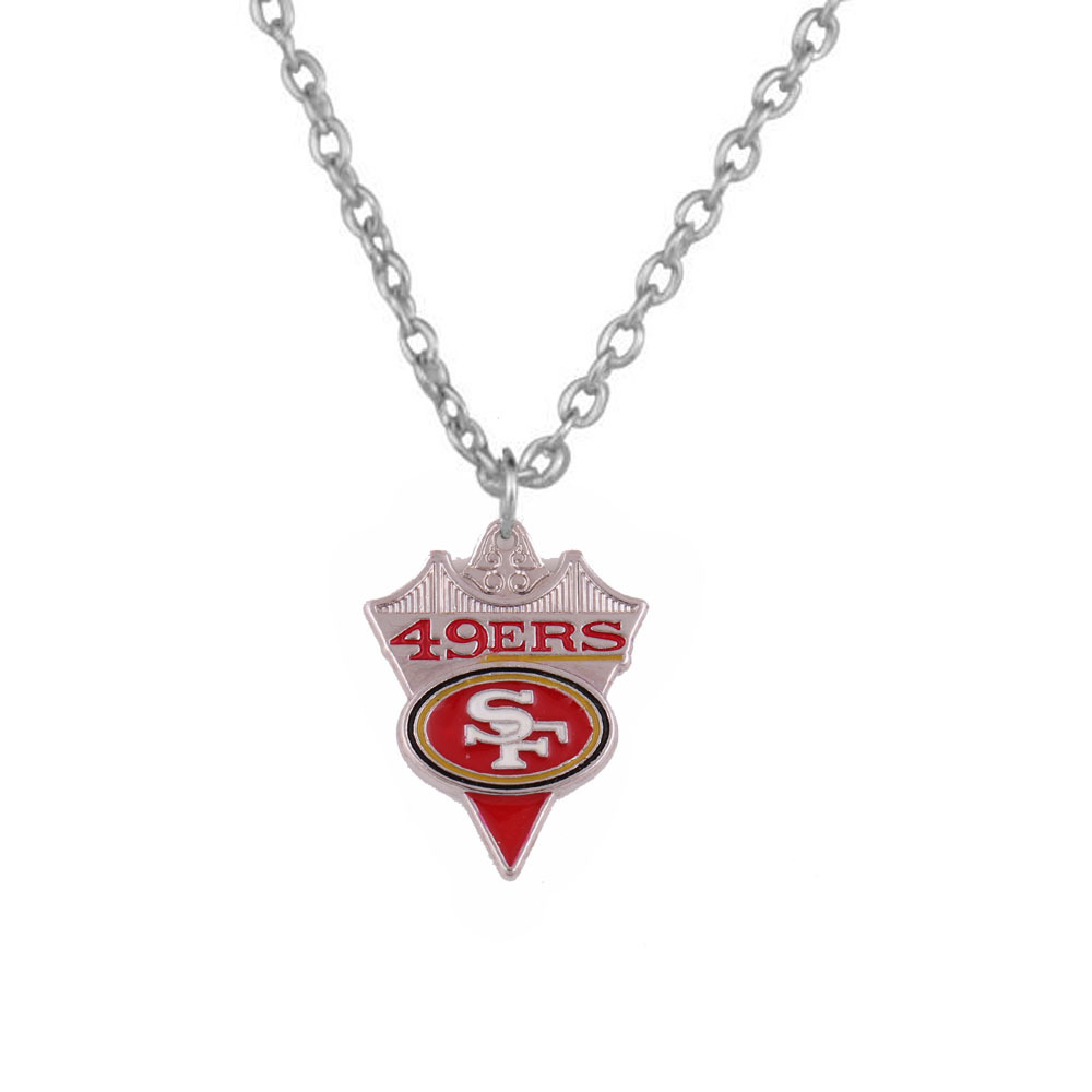 Triangle necklace silver jewelry-San Francisco 49ers - fitnfan