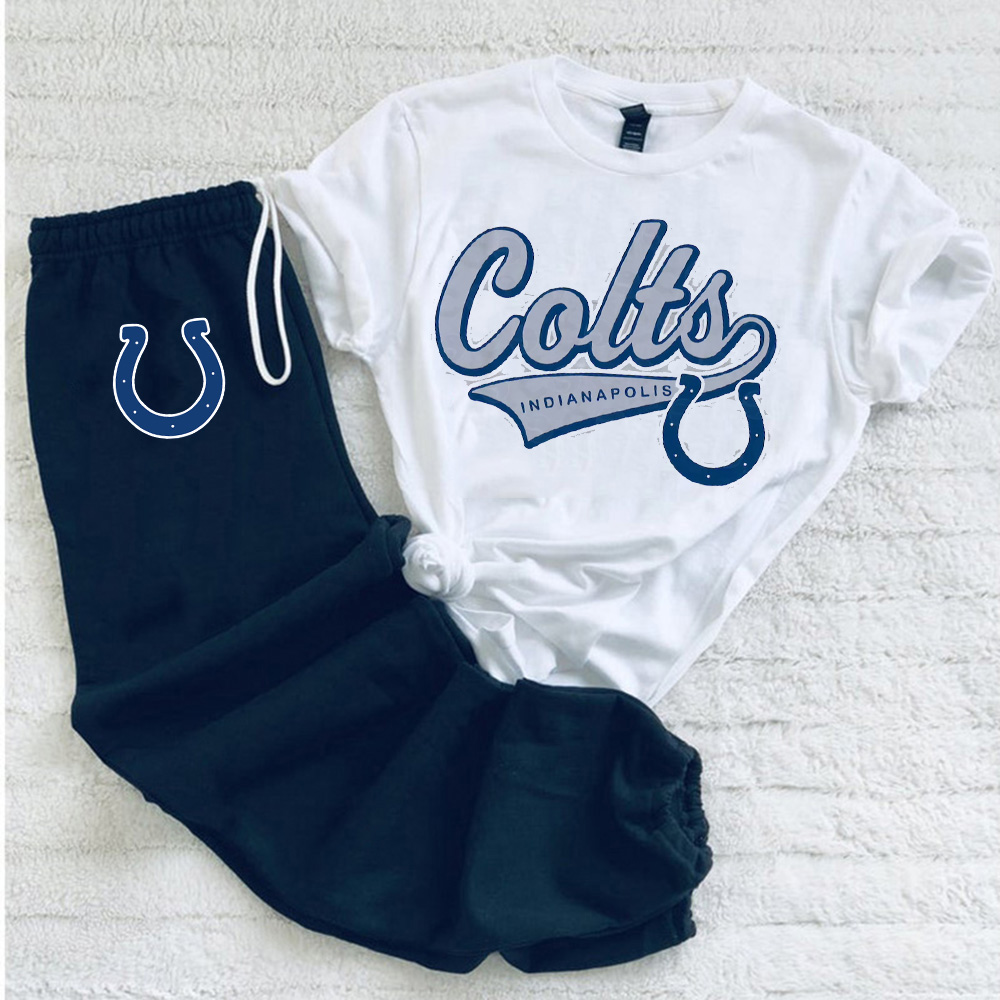 Casual loose fashion printed suit-Indianapolis Colts - fitnfan