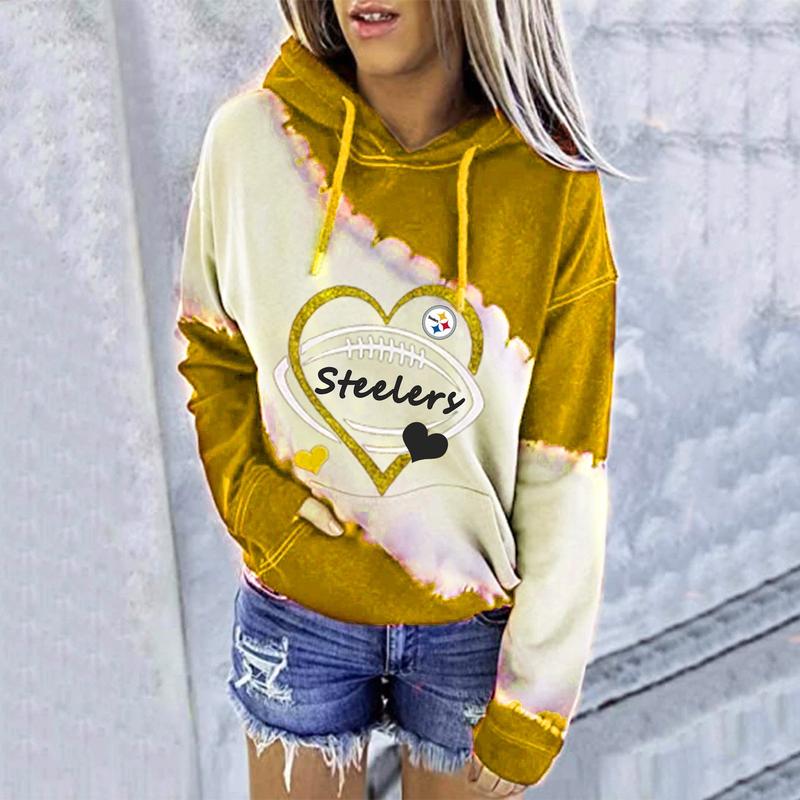 fashion patchwork printed long sleeve Hoodie-Pittsburgh Steelers - fitnfan