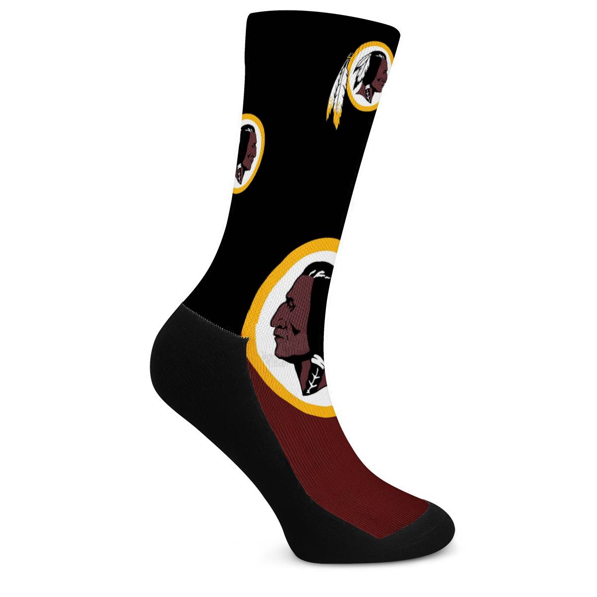 Washington Redskins For Bare Feet Crew Socks-Washington Commanders - fitnfan
