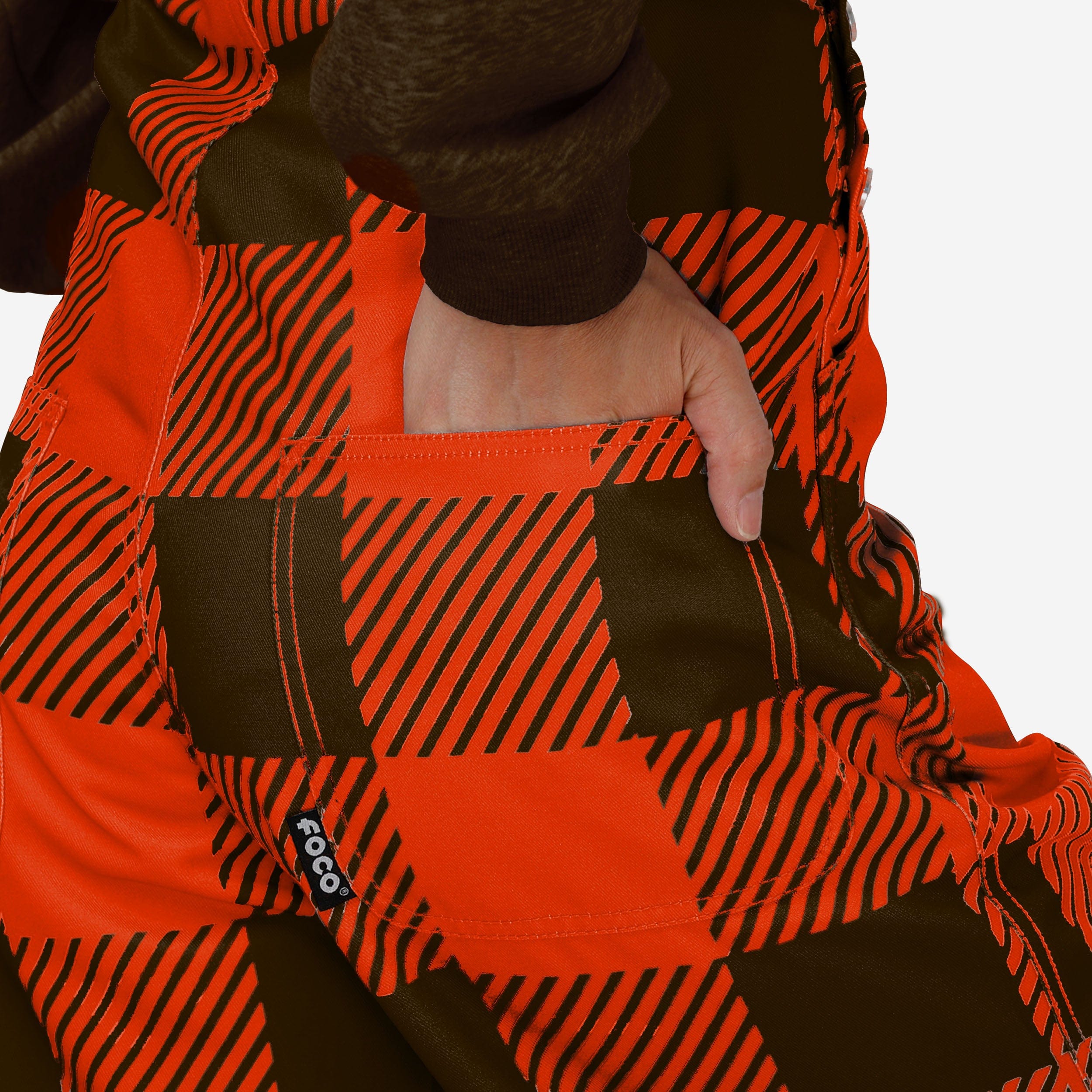 Cleveland Browns Womens Plaid Bib Overalls-Cleveland Browns - fitnfan