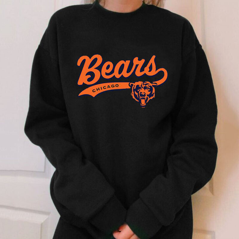 Loose Casual printed unisex pullover-Chicago Bears - fitnfan