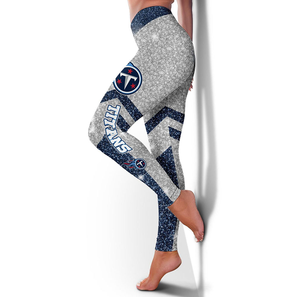 Casual fashion contrast printed Leggings-Tennessee Titans - fitnfan