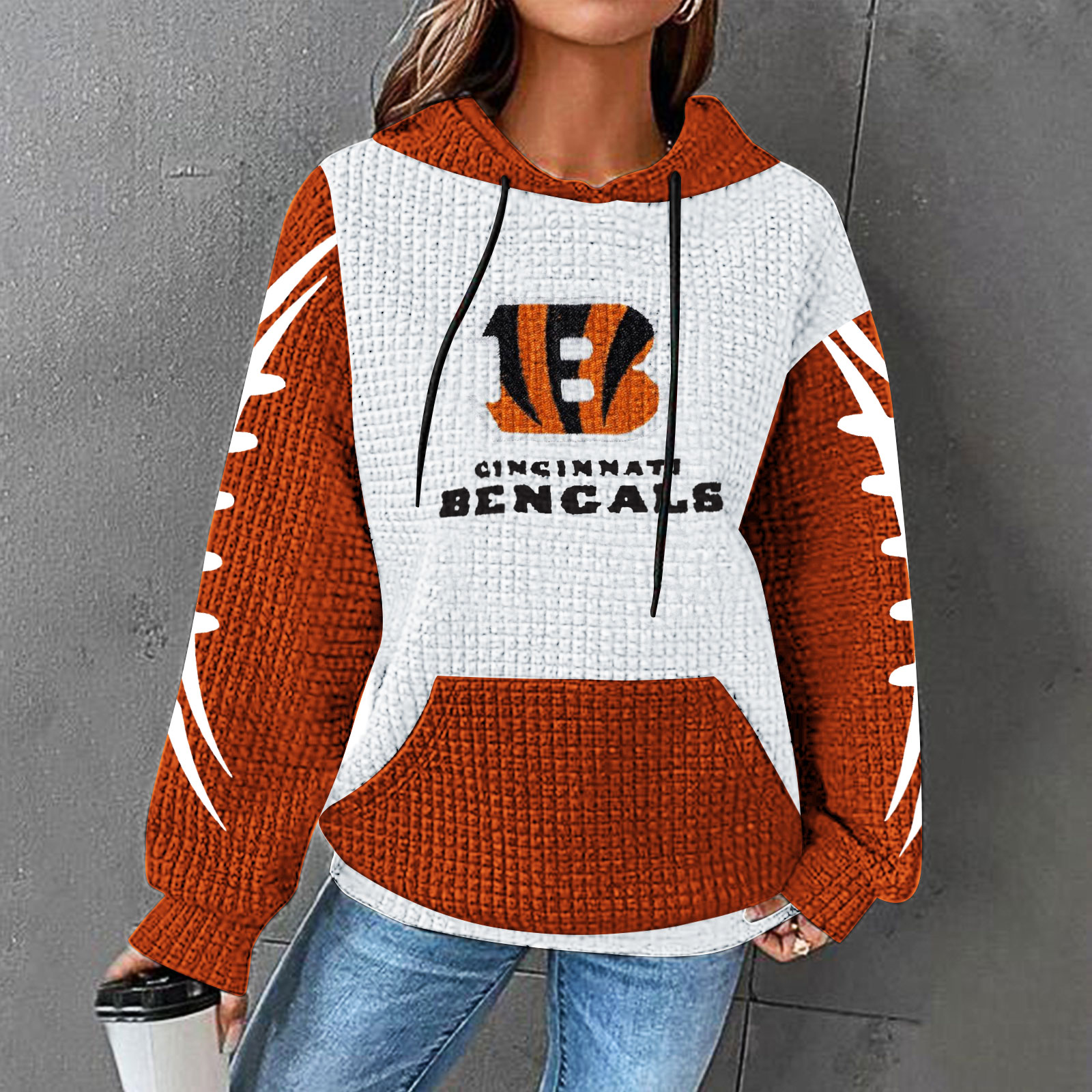Casual printed Hoodie for men and women-Cincinnati Bengals - fitnfan