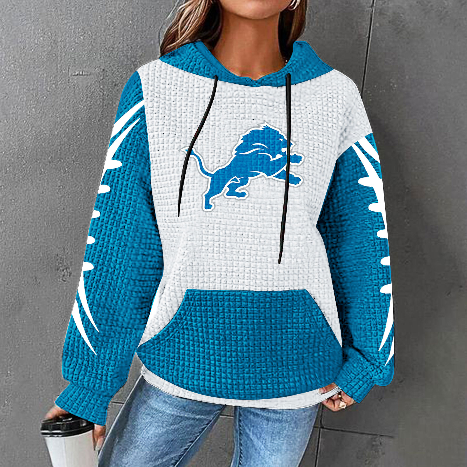 Casual printed Hoodie for men and women-Detroit Lions - fitnfan