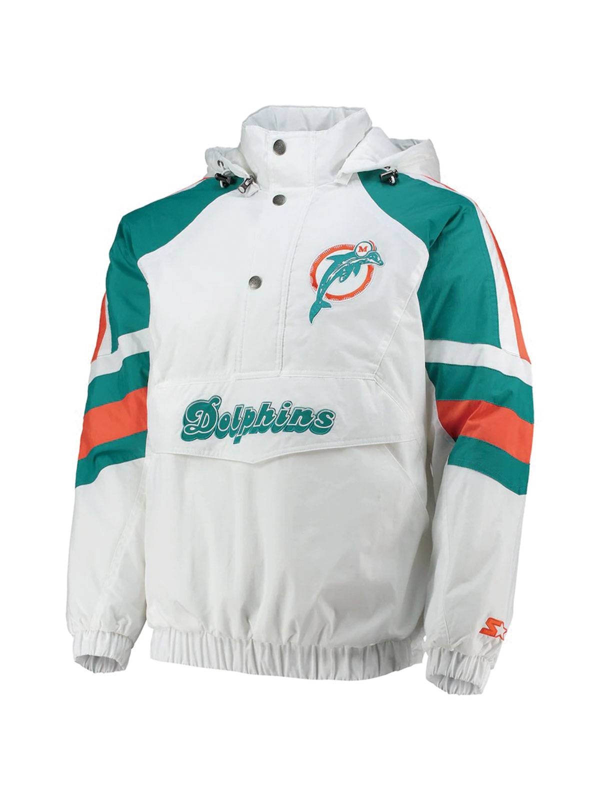 Miami Dolphinsniconico Half-Snap Hoodie Jacket-Miami Dolphins - fitnfan