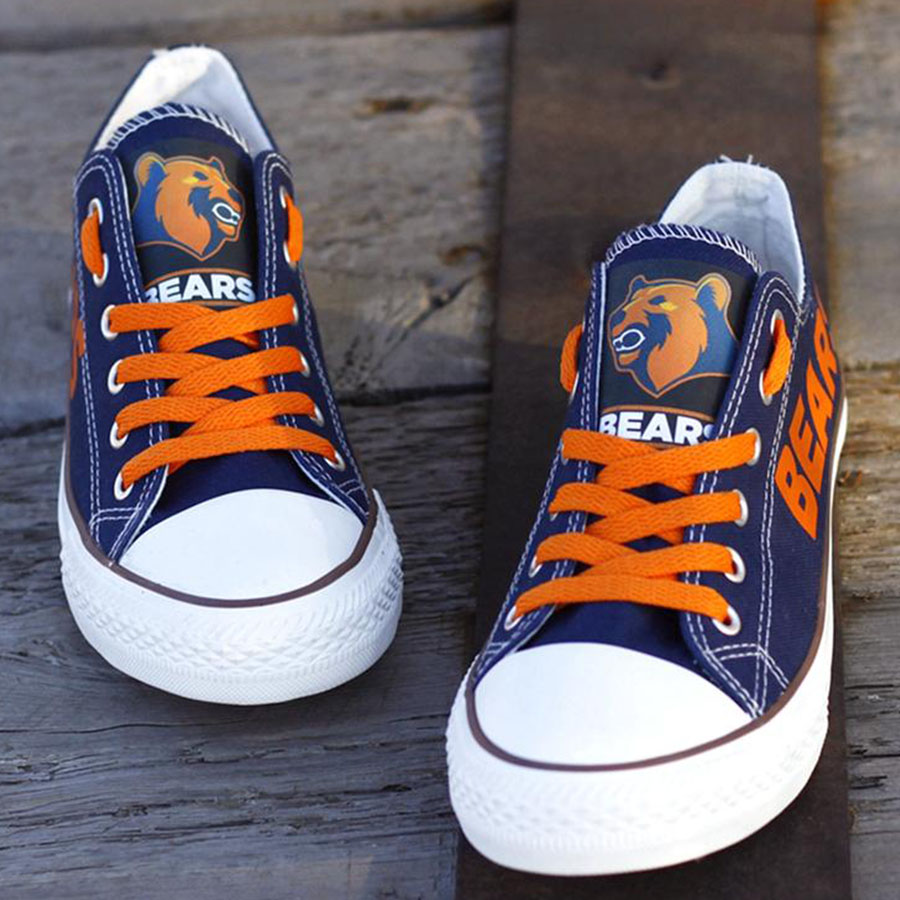 Casual printed low-top canvas shoes unisex-Chicago Bears - fitnfan