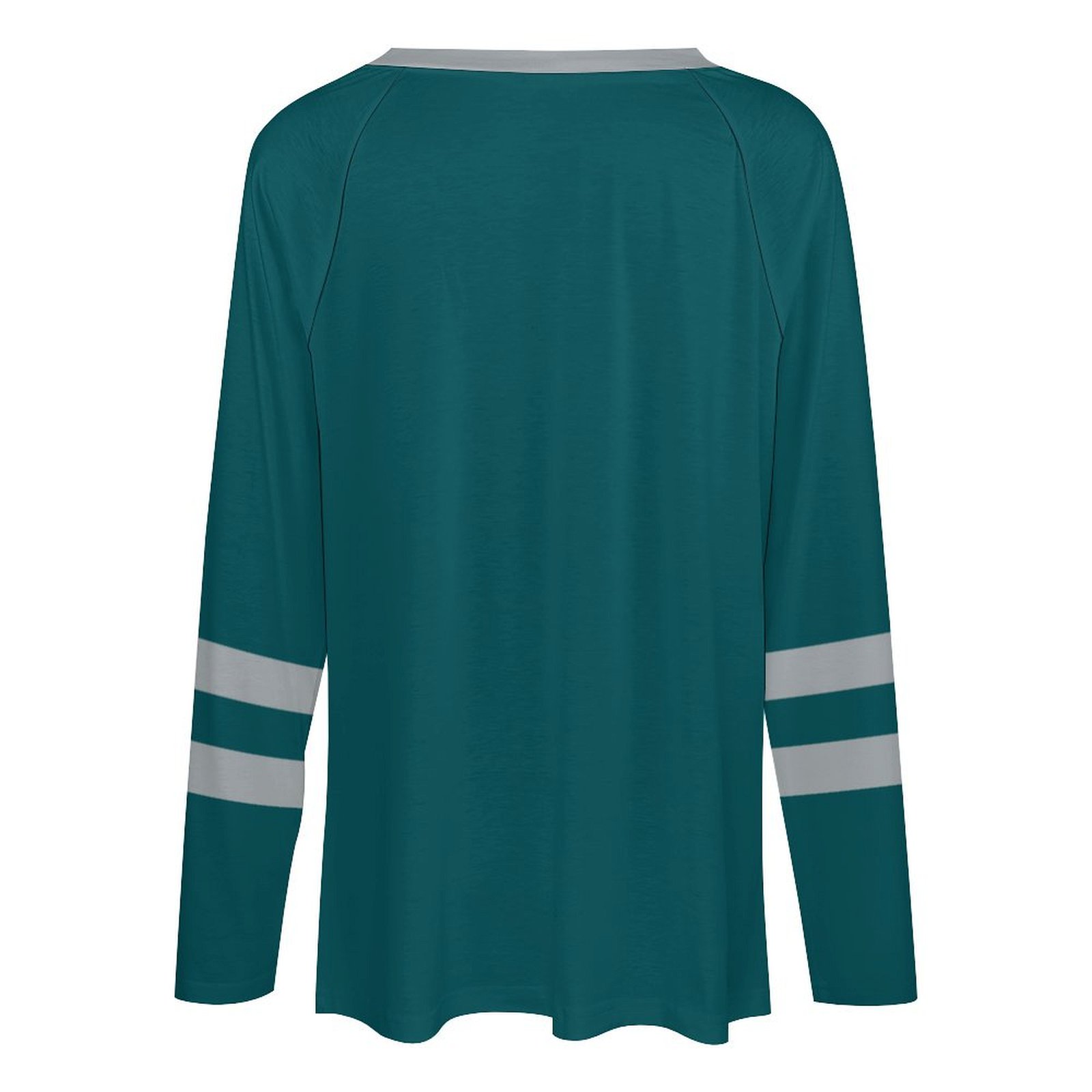 Philadelphia Eagles Women's V-neck Double-layered Long-sleeved Loose T-shirt-Philadelphia Eagles - fitnfan