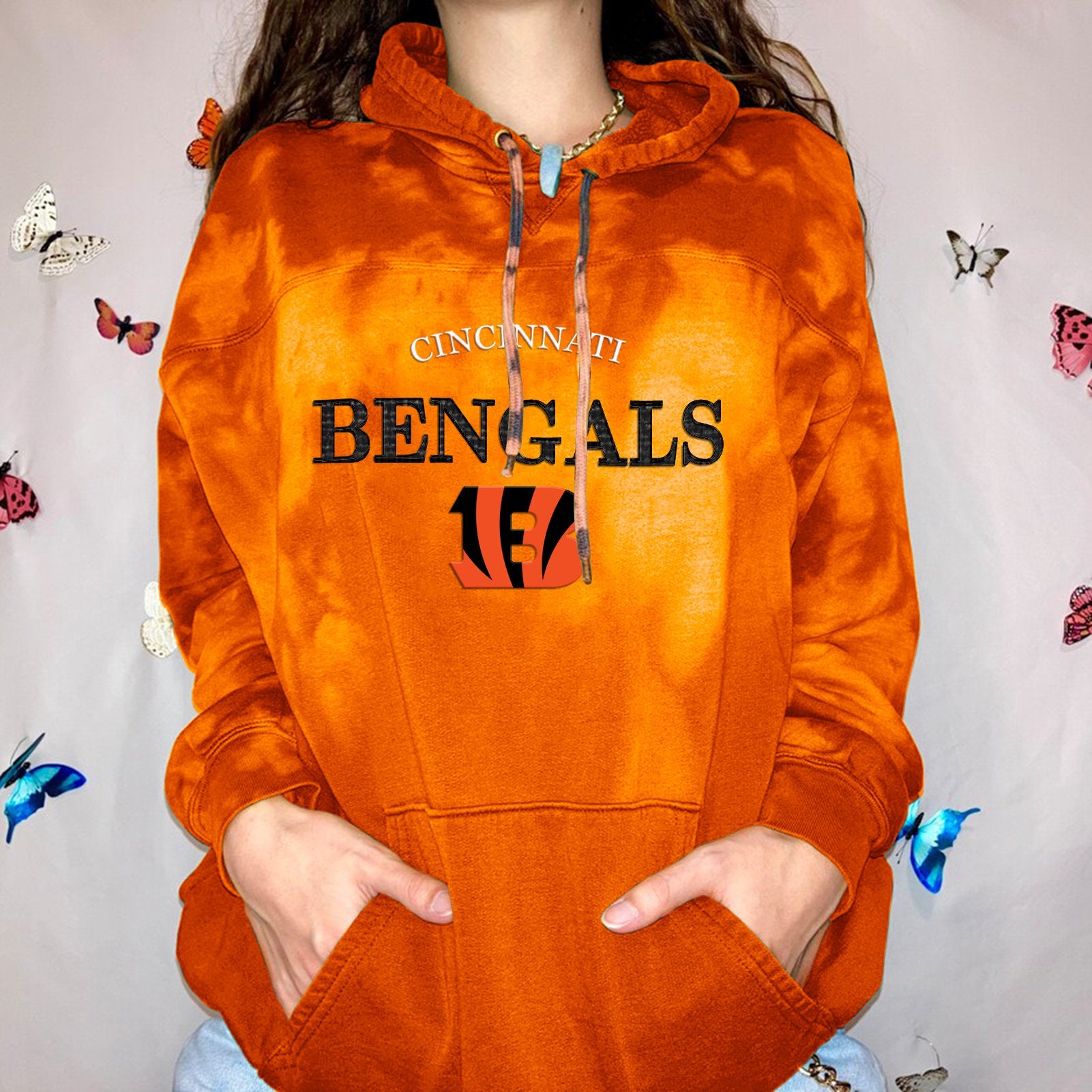Cincinnati Bengals Women Printed  Hoodie-Cincinnati Bengals - fitnfan