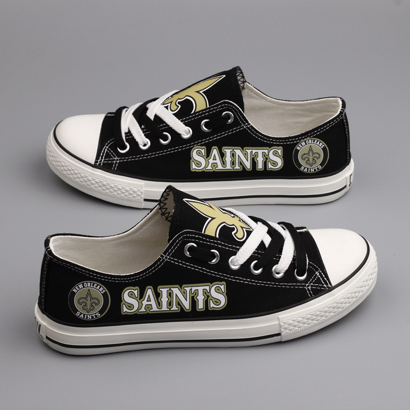 Casual printed low-top canvas shoes unisex-New Orleans Saints - fitnfan