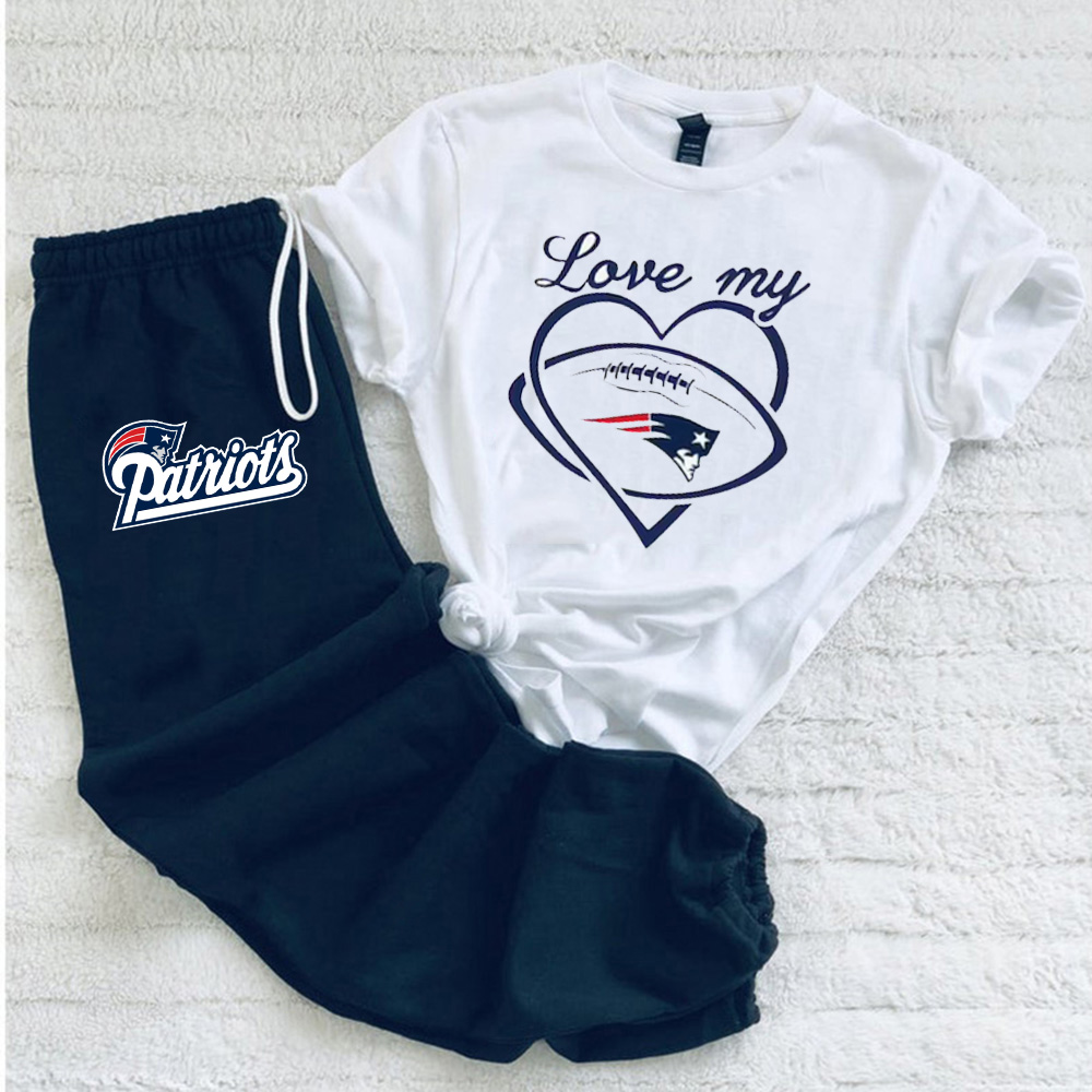 Casual loose fashion printed suit-New England Patriots - fitnfan