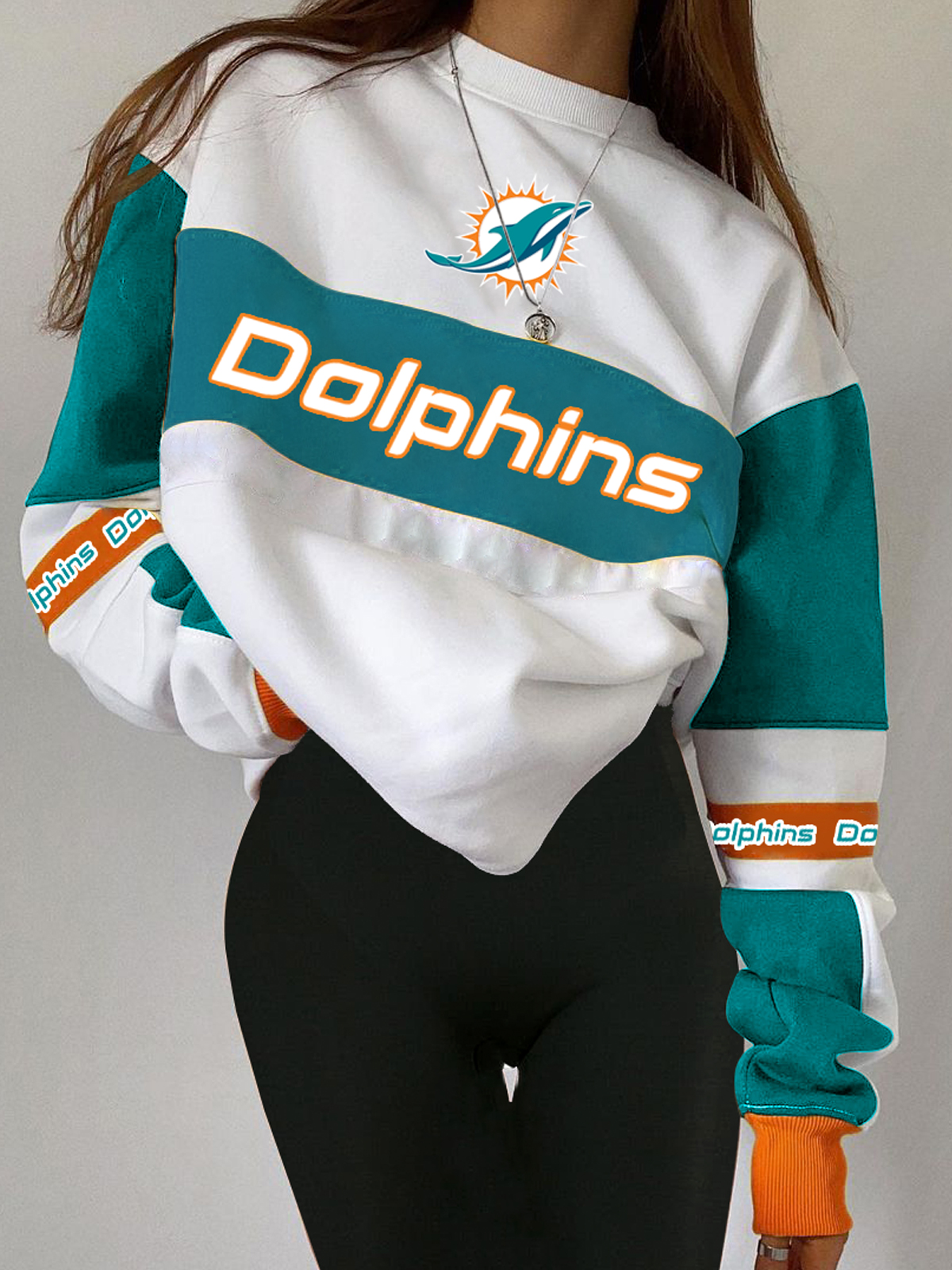 Miami Dolphins Fashion Printed Sweatshirt-Miami Dolphins - fitnfan