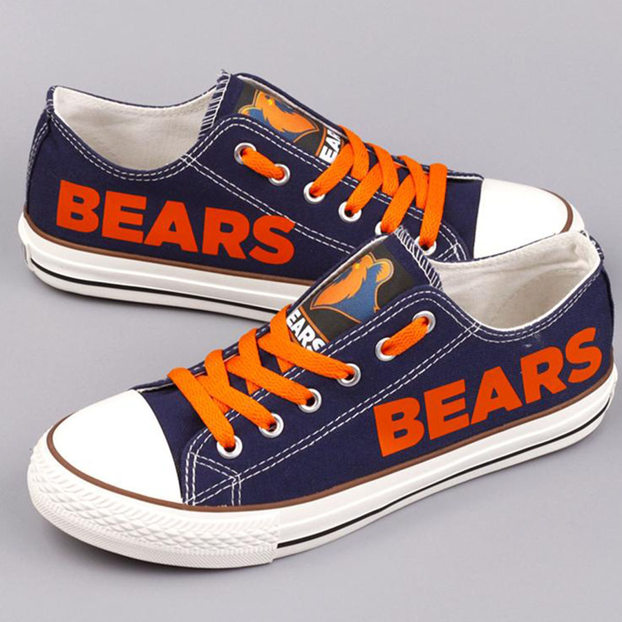 Casual printed low-top canvas shoes unisex-Chicago Bears - fitnfan