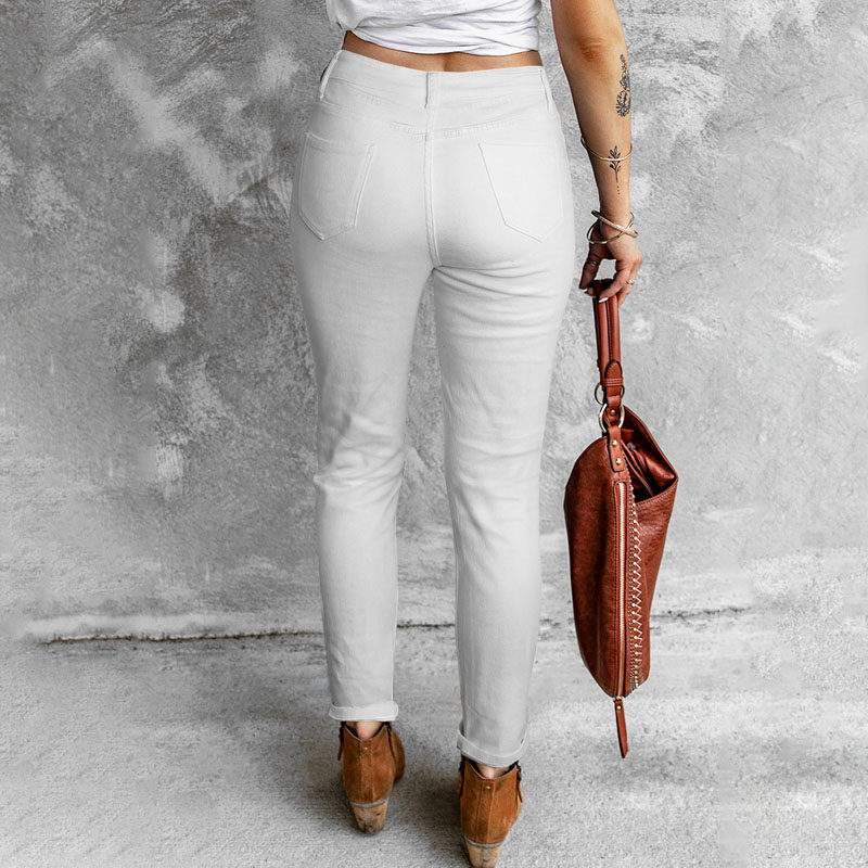 Casual fashion perforated printed jeans-Dallas Cowboys - fitnfan