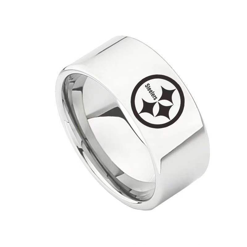 Titanium Steel Approx Glossy Ring-Pittsburgh Steelers - fitnfan