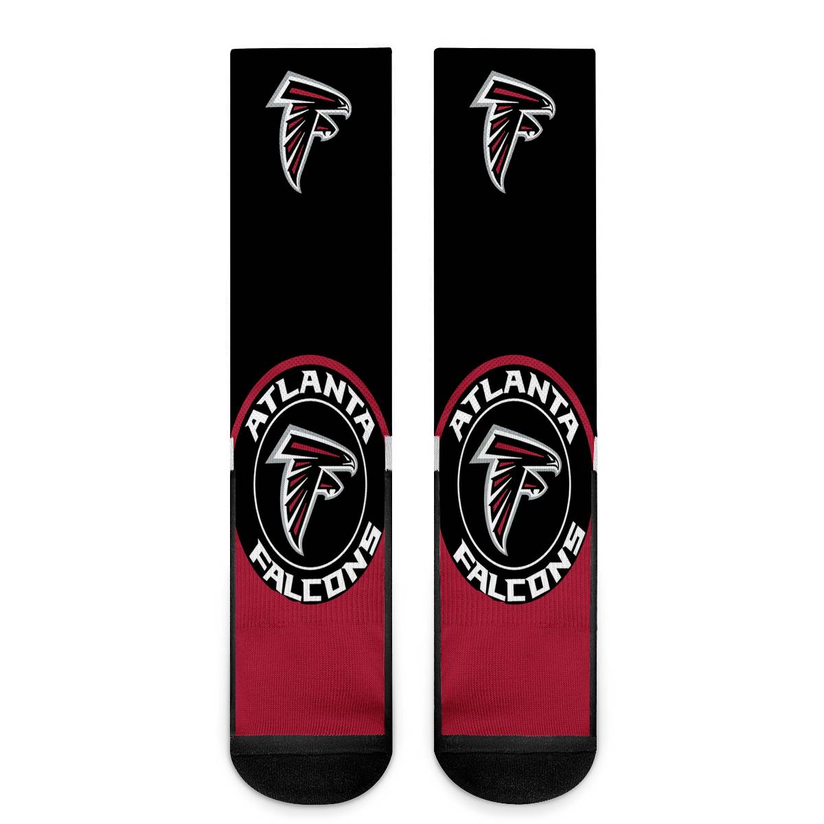 Atlanta Falcons For Bare Feet Crew Socks-Atlanta Falcons - fitnfan