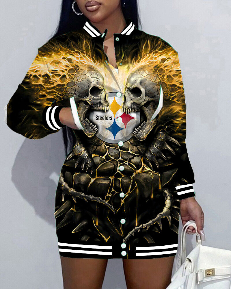 NewLimited Edition Button Down Long Sleeve Jacket Dress - fitnfan