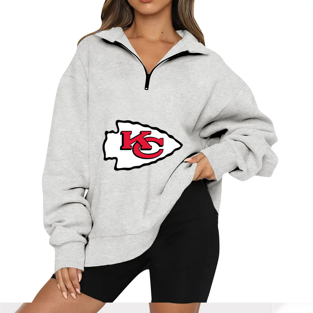New Ladies Sports Leisure Lapel Zipper Sweatshirt - fitnfan